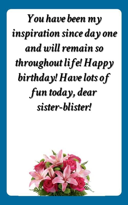 birthday wishes to my sister